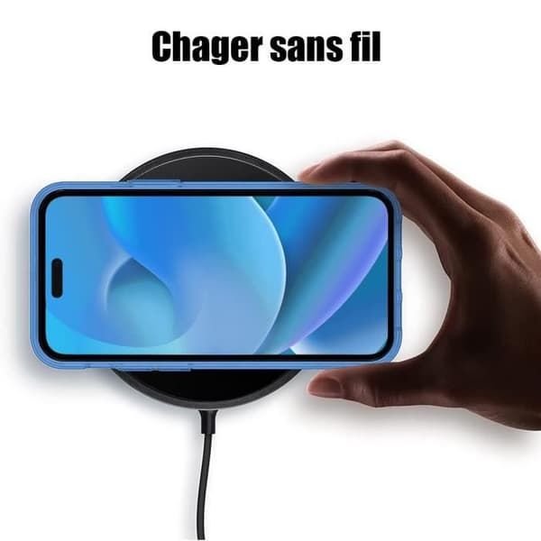 Coque - BOOLING - för iPhone 14 Pro - Silikon Blå - Mjuk - Optimal Skydd - 2 Härdade Glas Blå