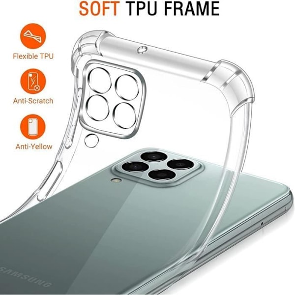 Skyddande fodral för Samsung Galaxy M33 5G - BOOLING - Silikon - Förstärkta hörn Transparent Transparent