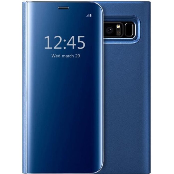 Fodral till Samsung Galaxy Note 8 ,Clear View Smart Cover Stand Mirror Shockproof Cover - Blå blå