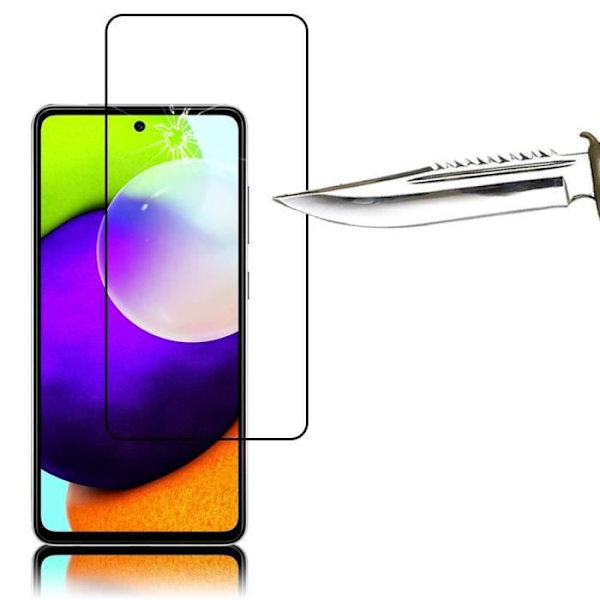 VCOMP® för Samsung Galaxy A72 6.7": Set - 2-Pack Full Color Screen Skärmskydd i härdat glas - SVART SVART