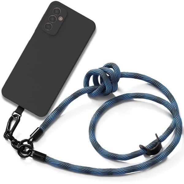 Coque - Samsung - Galaxy M23 5G - Stöttålig - Svart - Robust Blå Rem Svart blå