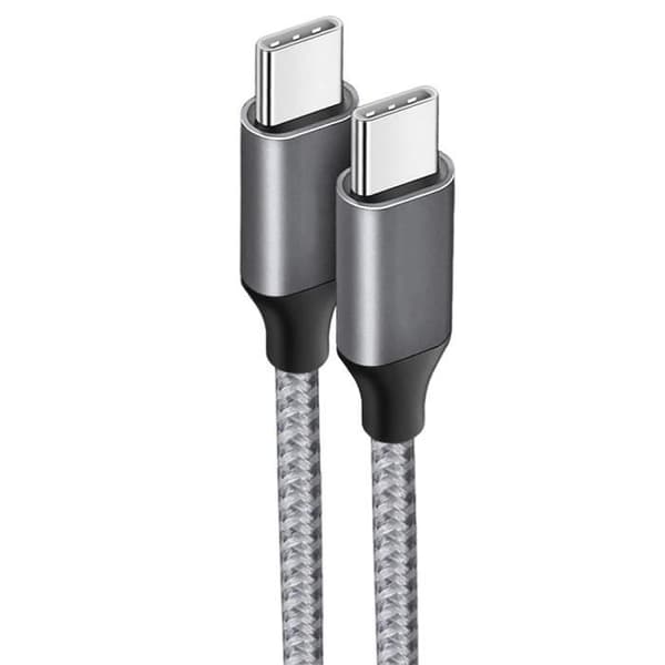 USB-C till USB-C-kabel för iPhone 16 Pro Max iPhone 16 Pro iPhone 16e - Förstärkt Nylon Grå 1M Grå