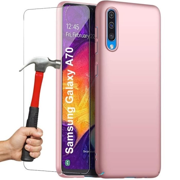 Skyddsfodral till Samsung Galaxy A70 - PROSHOP - Mjukt - Anti-Shock flytande silikonfodral - Rosa Rosa