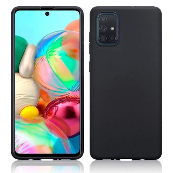 Skyddsfodral - Toproduits® - Samsung A71 - Svart - Härdat glas - Flexibel Svart