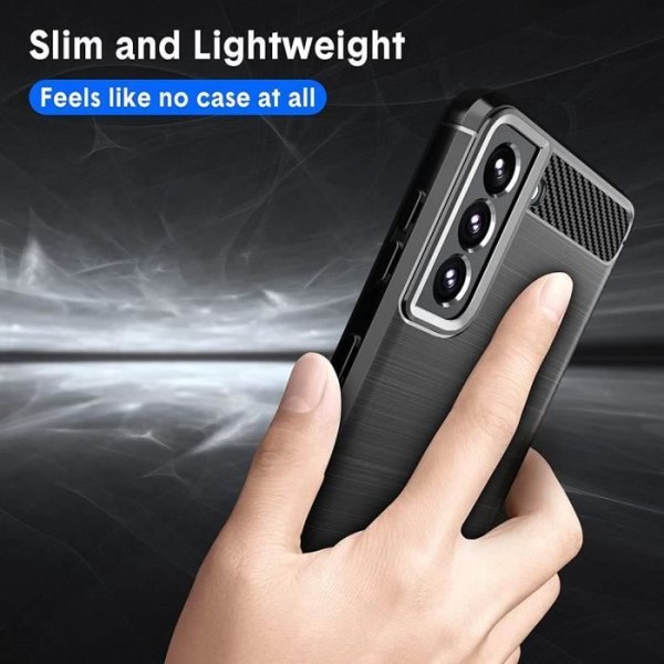 Etui til Samsung S22 Plus (6,55") Anti Shock Designfunktioner Silikoneforstærket beskyttelse TPU Sort Svart