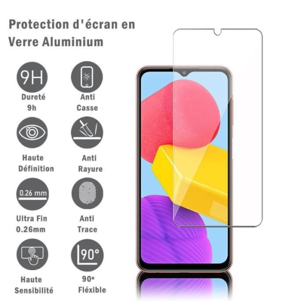 VCOMP® för Samsung Galaxy M13 4G 6,6": 9H Super Tough Aluminium Glas Skärmskydd, HD Definition, Anti-Scratch