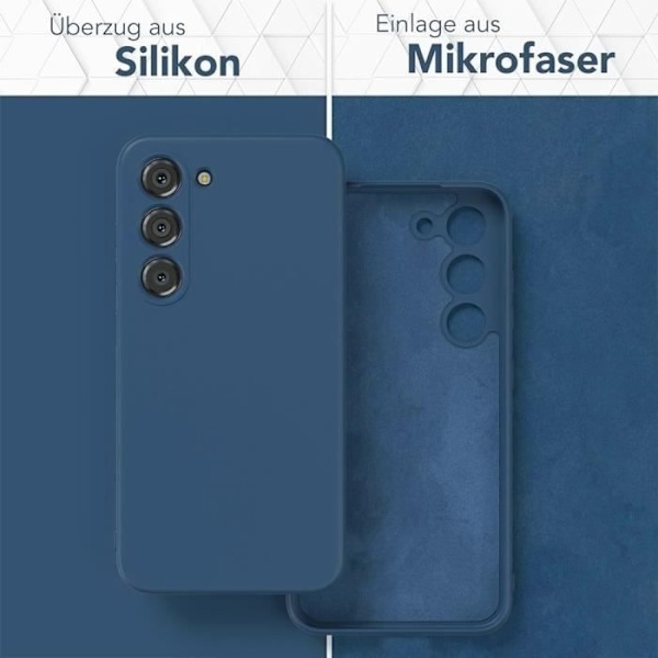 Fodral till Samsung Galaxy S24, flytande silikonskydd Matt effekt Marinblå