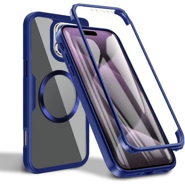 Skyddsfodral - BOOLING - för iPhone 16e - Heltäckande skydd - Stötabsorberande - Mörkblå marinblå