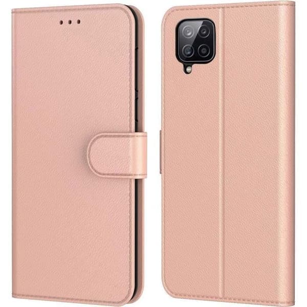 Skyddsfodral för Samsung A22 4G Läderlook Magnetlås Rosa Ros