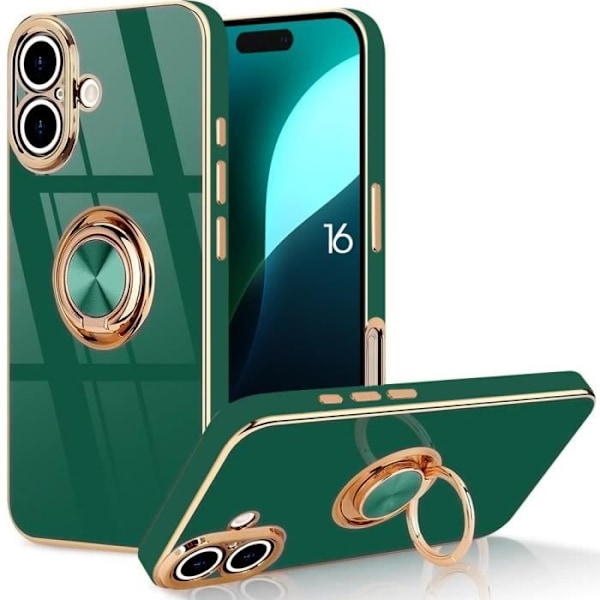 Skyddande Skal - BOOLING - iPhone 16 - Stötsäker - Repfria - Ultra Tunn - Mörkgrön Midnattsgrönt