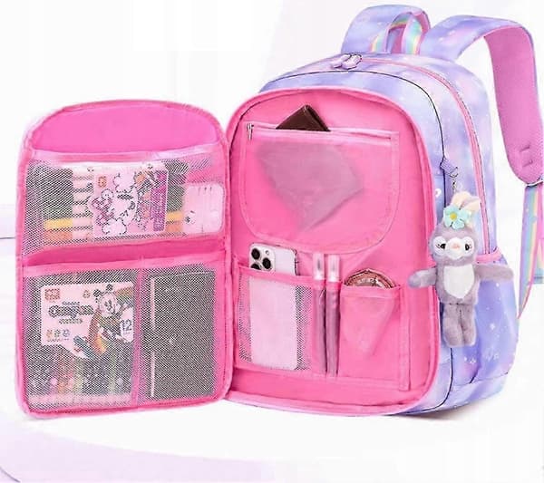 2026 Kuromi School Backpack & Pencil Case - Iridescent - Grades 1-3 Purple