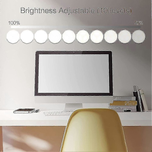 Genopladelige LED Puck Lys 6 Pak, Underskab Belysning Med Fjernbetjening Dæmpbar RGB 16 Farver Timer