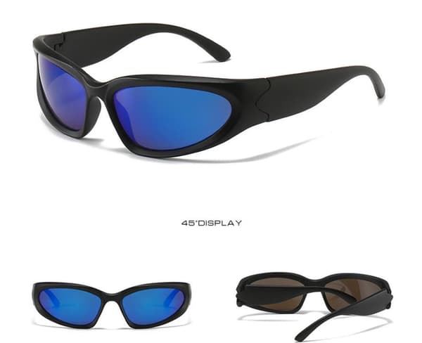 Polarisoidut urheilulasit miehille ja naisille Black And Blue