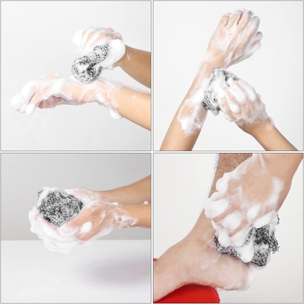 2-pak net svamp, badekar krops eksfoliering Badekar krop ryg skrubber for blødere hud Beige 30*80cm