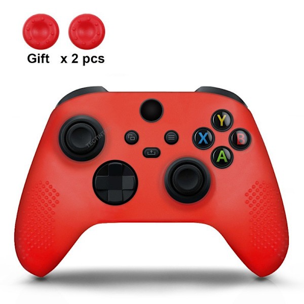 Xbox Series-kontroller silikondeksel, beskyttende deksel for Series S/X-kontroller med knapphetter Red
