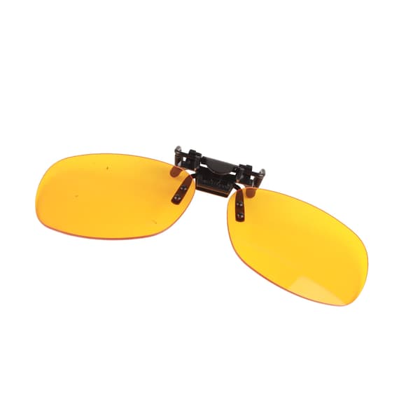 Clip-on Blue Light Blocking Glasses UV Protection Rimless 180 Degree Vertical Flip Orange Rectangle