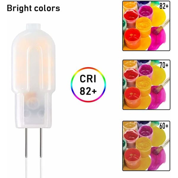 G4 LED Bulb, 5-pack Equivalent to Halogen Bulbs, G4 2W LED Bulb Energy Saving for Headlights, DC 12V