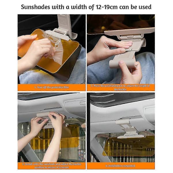 Anti-Glare Sun Visor with 180° Adjustable Lens Easy Installation Durable Car Sun Visor for Car