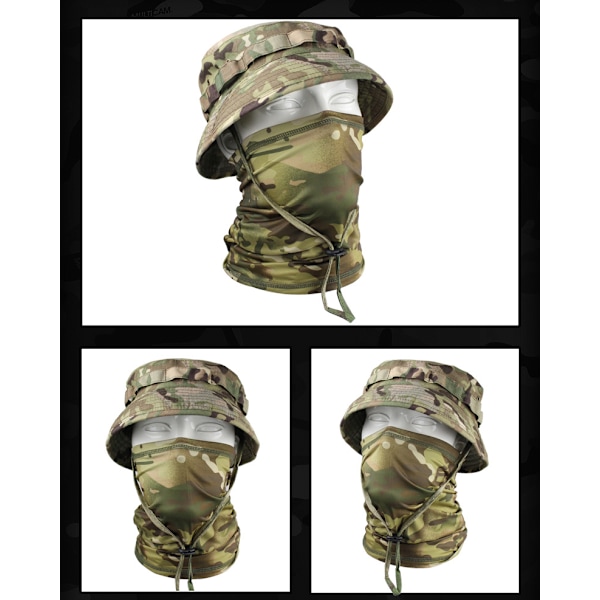 Fiskehatt för utomhus, bergsklättring, jakt, solhatt Jungle camouflage 60cm (applicable to 58-60cm)