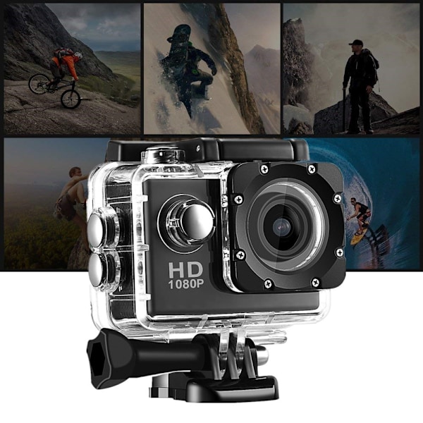 Uppgraderad 2,0\" HD 1080P Sportkamera Actionkamera DV-kamera Go Car Cam Pro Vit