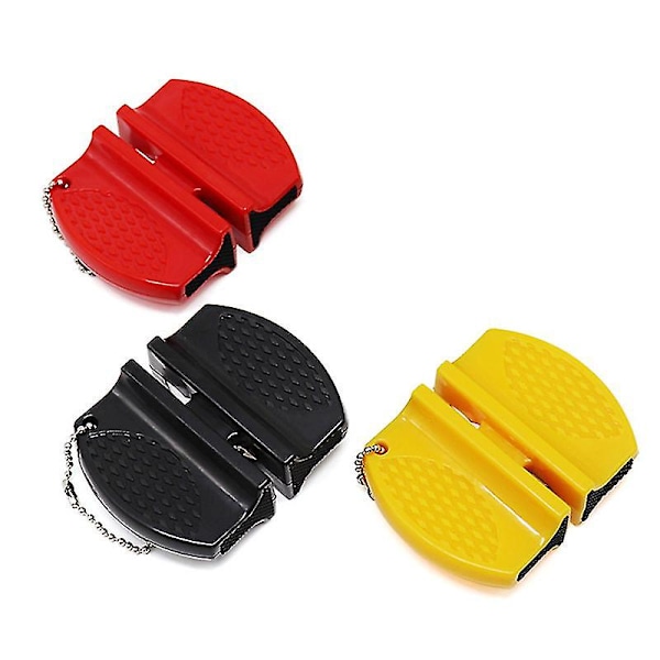 Mini Keramisk Stångskärare Slipare Bärbar Fjärilsmodell Slipsten För Utomhusjakt Fiske Black