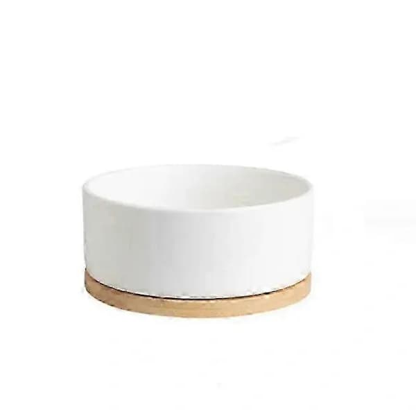 USB Heated Pet Water Bowl - Ceramic Heater, Large Capacity, Constant Temperature, Small White