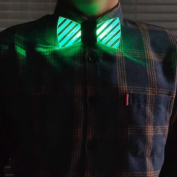 Fargerikt LED-lysende akrylsløyfe med blinkende farger, lysende Halloween-slips Diamond models