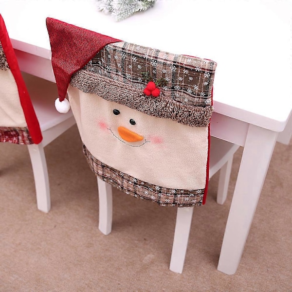 Julstolsöverdrag, 2-pack Tomte Stolsöverdrag Julstolsöverdrag Julstolsöverdrag för Juldekoration Middag