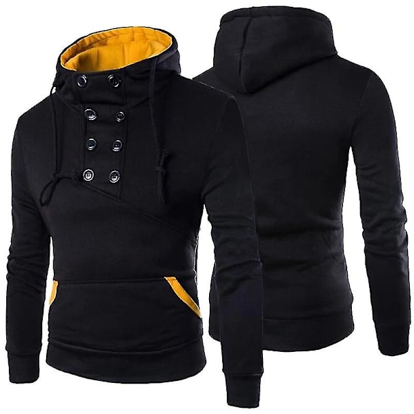 Høst Nye hettegensere for menn Sweatshirts Glidelås Hettegenser Menn Sweatshirt Ensfarget Mann Hettegensere For Menn