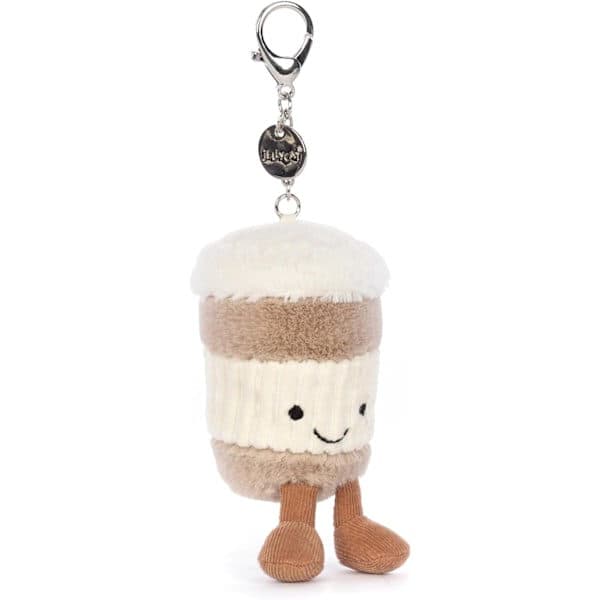 Jellycat Fun To Go Coffee Bag Keychain, Take Away Coffee