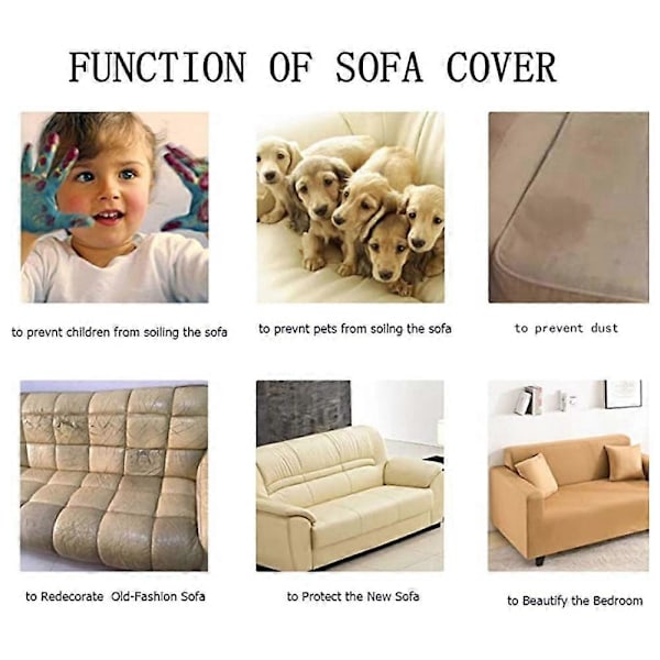 Stretch Soffaöverdrag Tryckt Soffaöverdrag Fåtöljöverdrag för Soffa Kuddar Soffor Elastisk Universal Möbelskydd med 2 Kuddfodral, Anti-Katt