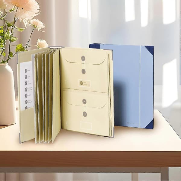 Document Folder Folio, If I Disappear, For Important Documents, Emergency Binder, Birth Certificate, Social Security Card, Passport Blue Blue