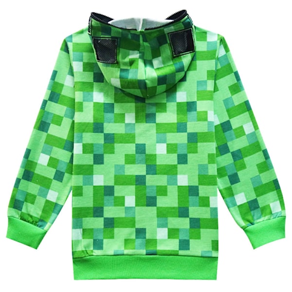 Minecraft-lastenvaatteet, Minecraft Creeper JJ -hirviömosaiikki Halloween-vaatteet cosplay 623 120cm