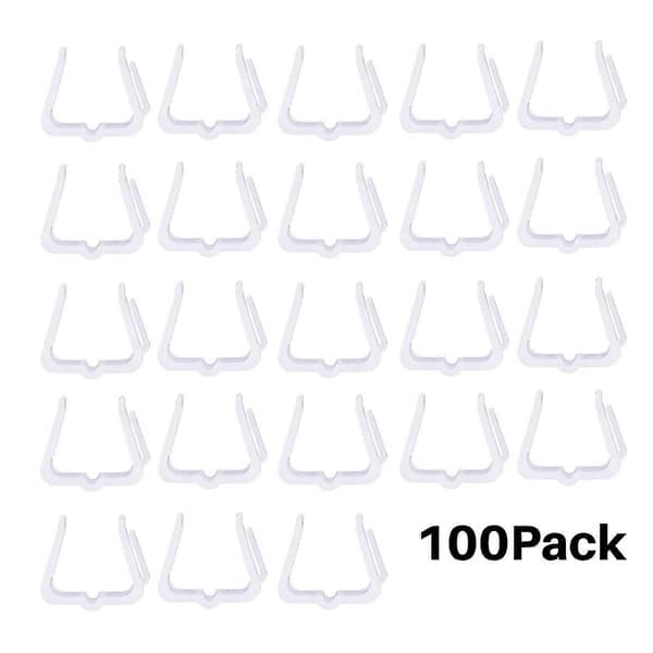 100-pack Julbelysningsklämmor Utomhuskrokar Julhängare Vit