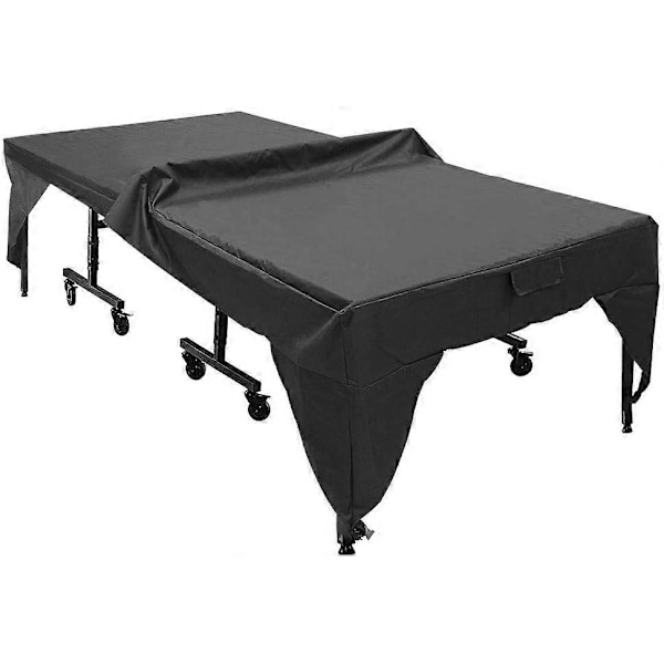 SZTXJ Bordtennisbordskydd, Utomhus Court Patio Bordtennisbordskydd Dammskydd Vattentätt Svart 280x153x73cm