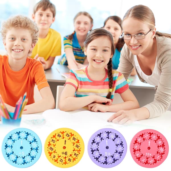 Math Facts Fidget Spinners, Multiplication & Division Learning Toys for Kids, Educational Math Manipulatives for 3rd Grade Classroom
