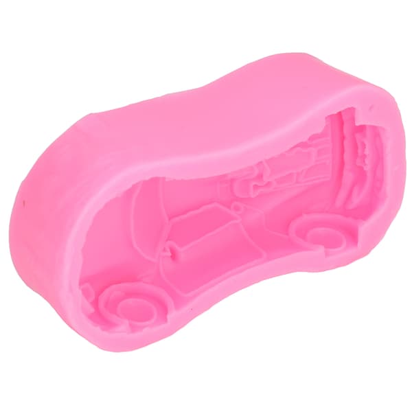 Rosa silikonform for DIY bilkake, mousse, sjokolade, iskrem
