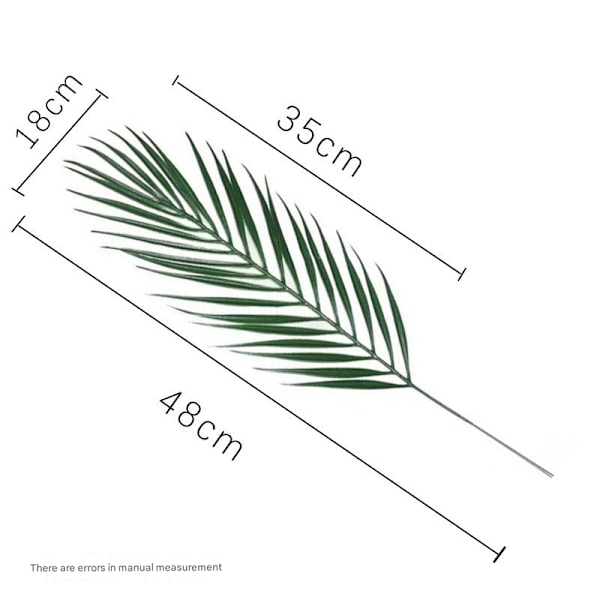 12 kpl Teko-Palmulehtiä, Teko-Palmulehtiä, Trooppinen Dark color