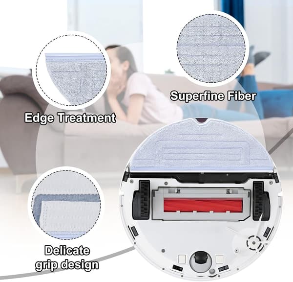 Roborock S7 moppe, 8-pak erstatningsmopper til Roborock S7/S7 Plus/S7 MaxV