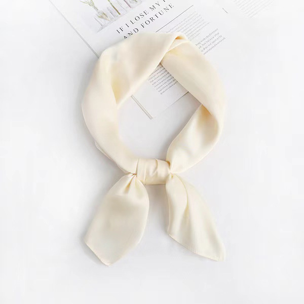Sjal för kvinnor, siden, ljus färg pure off-white