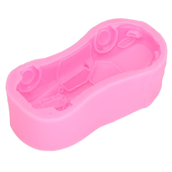 Rosa silikoneform til DIY bilkage, mousse, chokolade, is