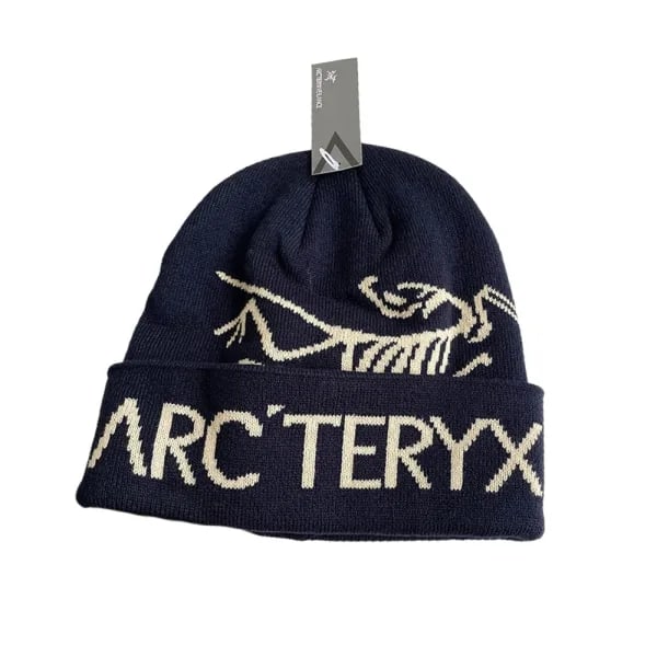 Arcteryx Bird Head Sort Beanie Hat Cap i Sort Marinblå M（56-58cm）