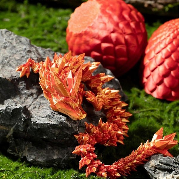 3 st Dragon Easter-ägg, Dragon Egg Fidget Toy, med 12 tum ledad drake, 3D-tryckt drakägg