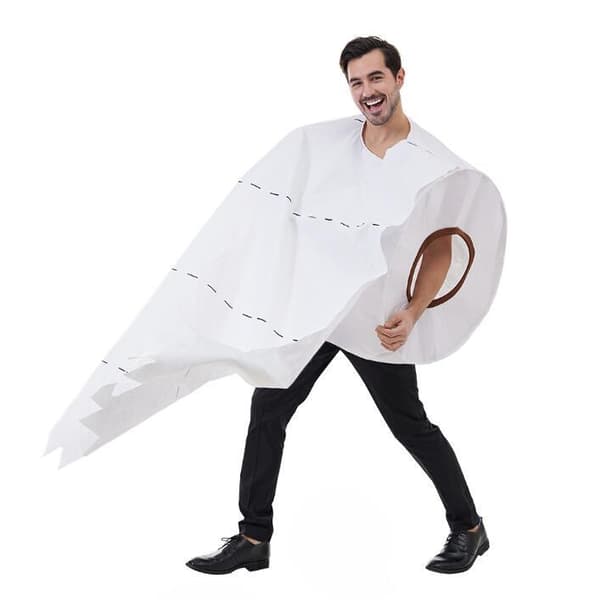 Jättetoalettpappersdräkt för vuxna Halloween 69.5*78CM
