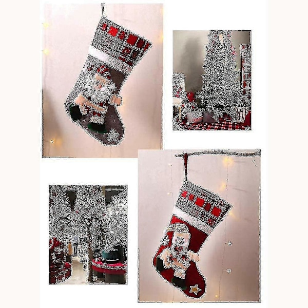 Julestrømpe sæt 4 stykker Santa Boots Gavepose