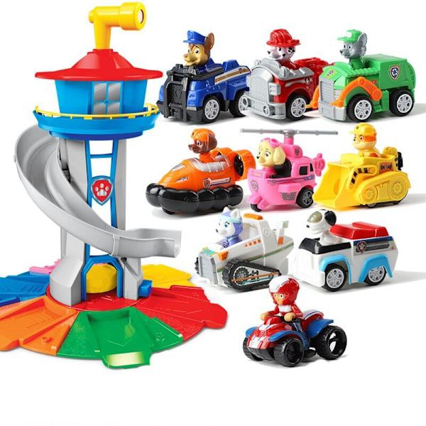 Paw Patrol Tårn Stor Størrelse Pat Patrol Canina Utsiktspunkt Modell Leke Sett Hunder Kjøretøy Action Figur for Gutt Barn Bursdagsgave B