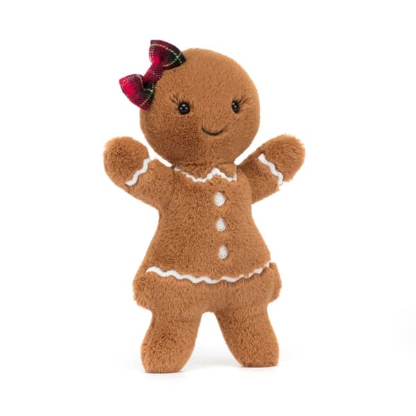 Jellycat Gingerbread Ruby Plush Toy, Stuffed Animal, Fun Decor and Gift
