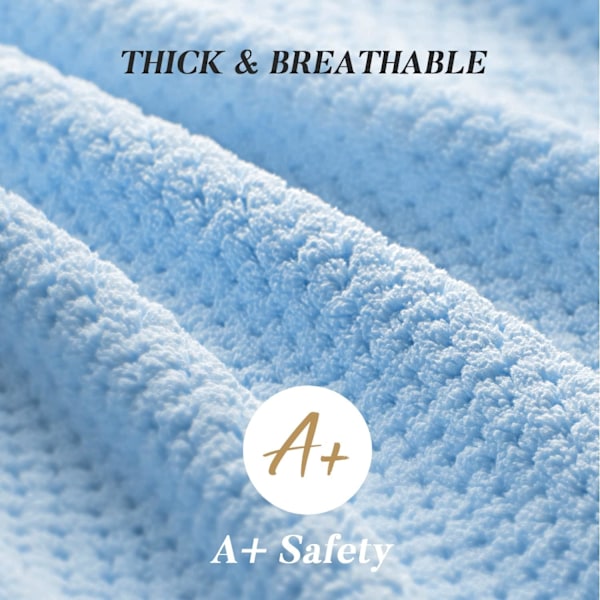 Stor mikrofiberhandduk för kvinnor, anti-frizz handduk med elastiskt band | Superabsorberande | Speed ​​Towel Blue