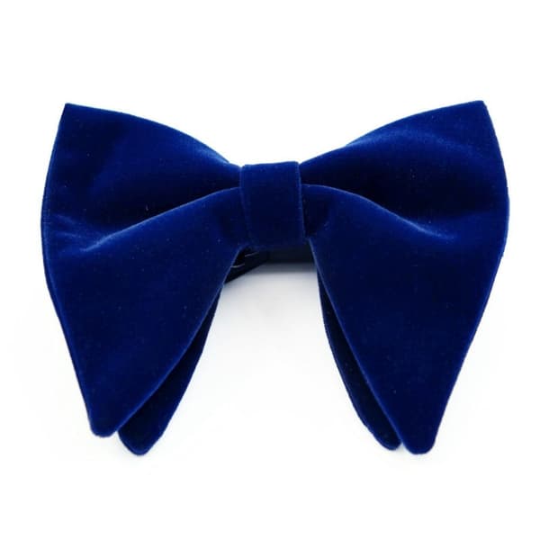 Men's Oversized Solid Velvet Bow Tie Wedding Party Tuxedo Adjustable