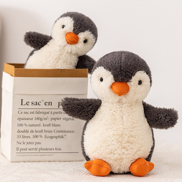 Gosedjur, Jelly Cat plyschleksaker, födelsedagspresenter, bästa presenter till vänner, barn, vuxna, hem, bildekoration Penguin 22cm【0.2kg】